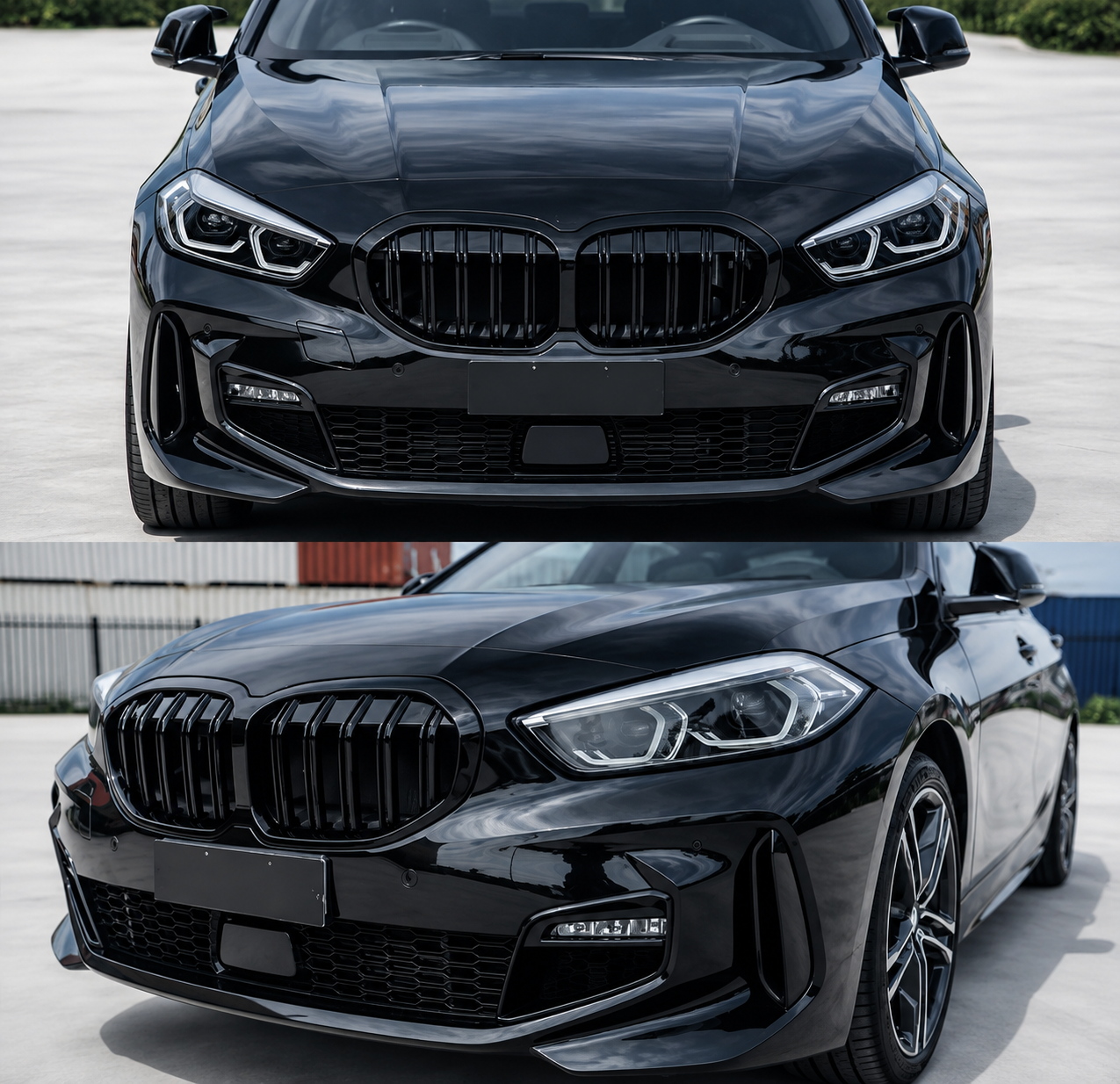 Griglia Anteriore M Look per BMW Serie 1 F40 F41 Nero Lucido (19-26)