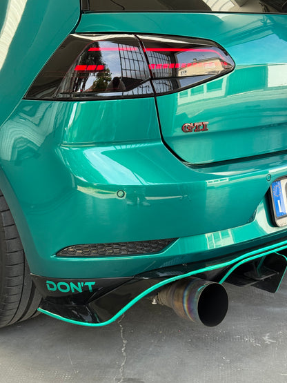 Riflettori Posteriori a Nido d'ape Nero Lucido per VW Golf 7.5