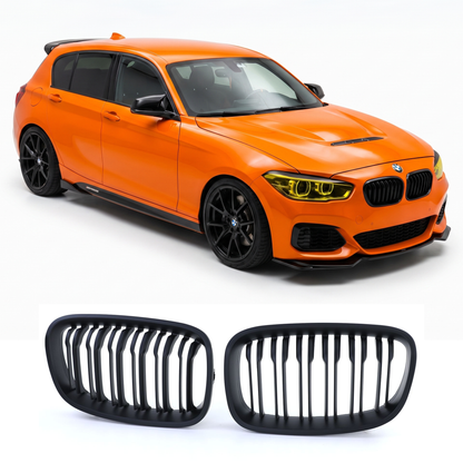 Griglia anteriore per Bmw Serie 1 F20 F21 Nero Lucido (2015-2019)
