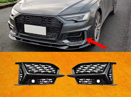 Griglia Paraurti Anteriore Fendinebbia per Audi A6 C8 Standard S6 S-line (2019-2023)
