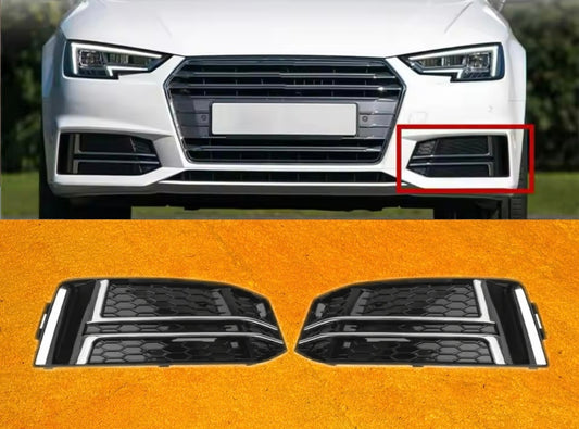 Griglia Paraurti Anteriore Fendinebbia per Audi A4 S4 S-line B9 (16-18)
