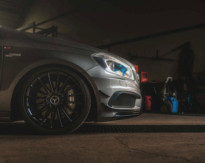 Front lip Paraurti Anteriore Per Mercedes Classe A W176 Nero lucido (12-15)
