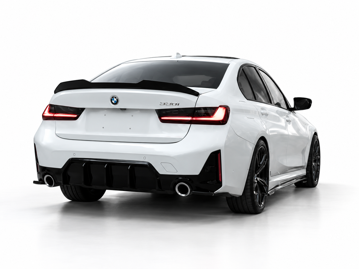 APEX DESIGN - Splitter laterale diffusore adatto per BMW Serie 3 G20/G21 M-Pack Facelift (2022+)