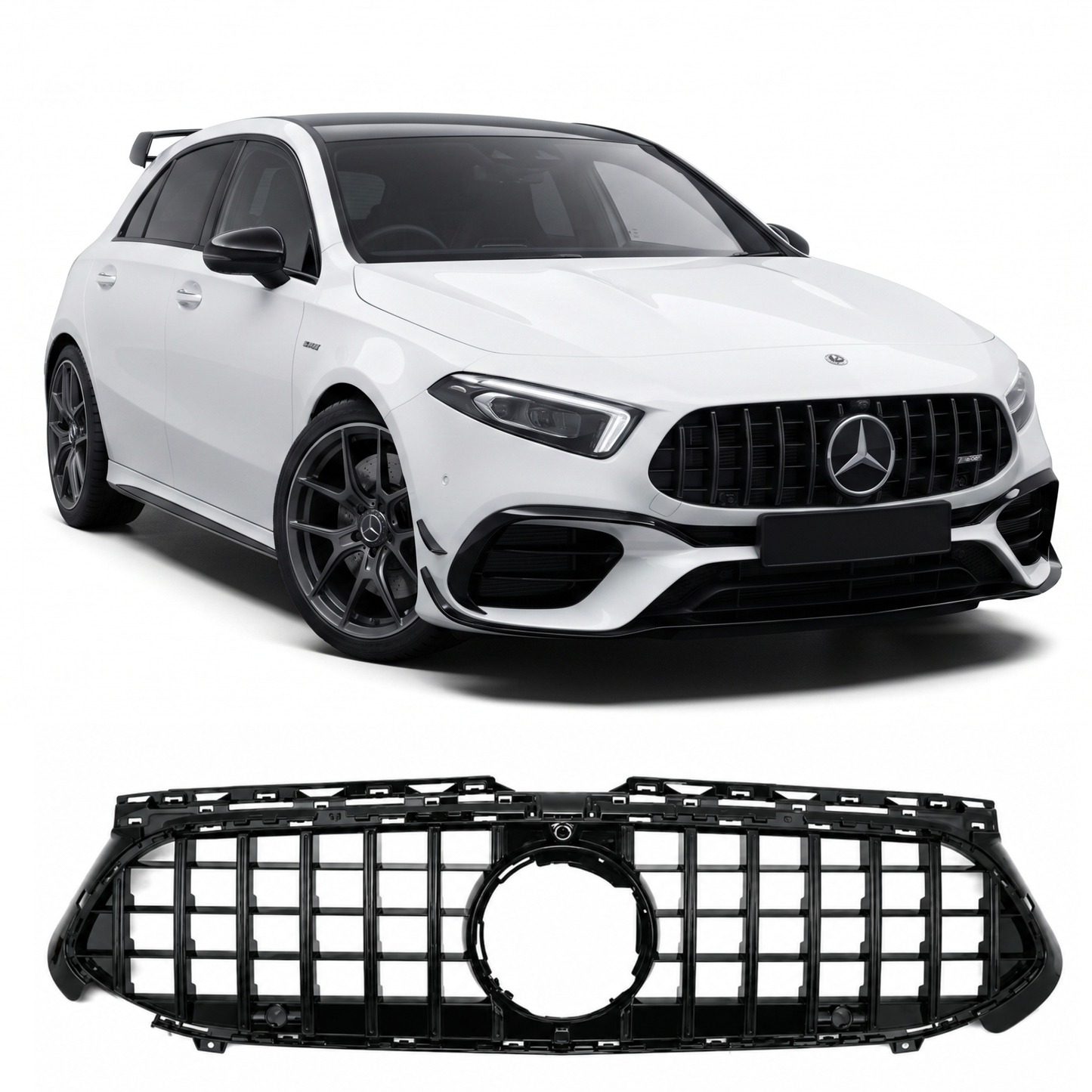 Griglia Panamericana per Mercedes Classe A W177 Restyling Nero Lucido (2023+)