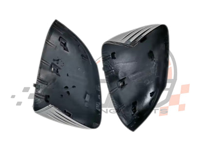 Coppia Calotte Specchio Retrovisore per Mercedes Classe A W177 CLA C118 Nero lucido/Carbon look