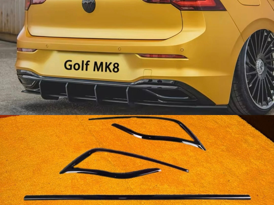 Listelli Copertura parti cromate paraurti posteriore Per Golf MK8