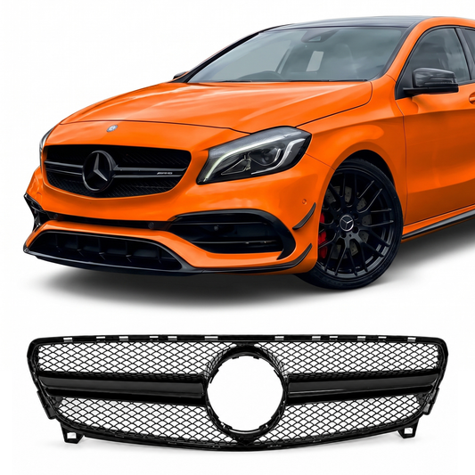Griglia panamericana Mercedes Classe A W176 Nero Lucido (prefacelift/facelift)