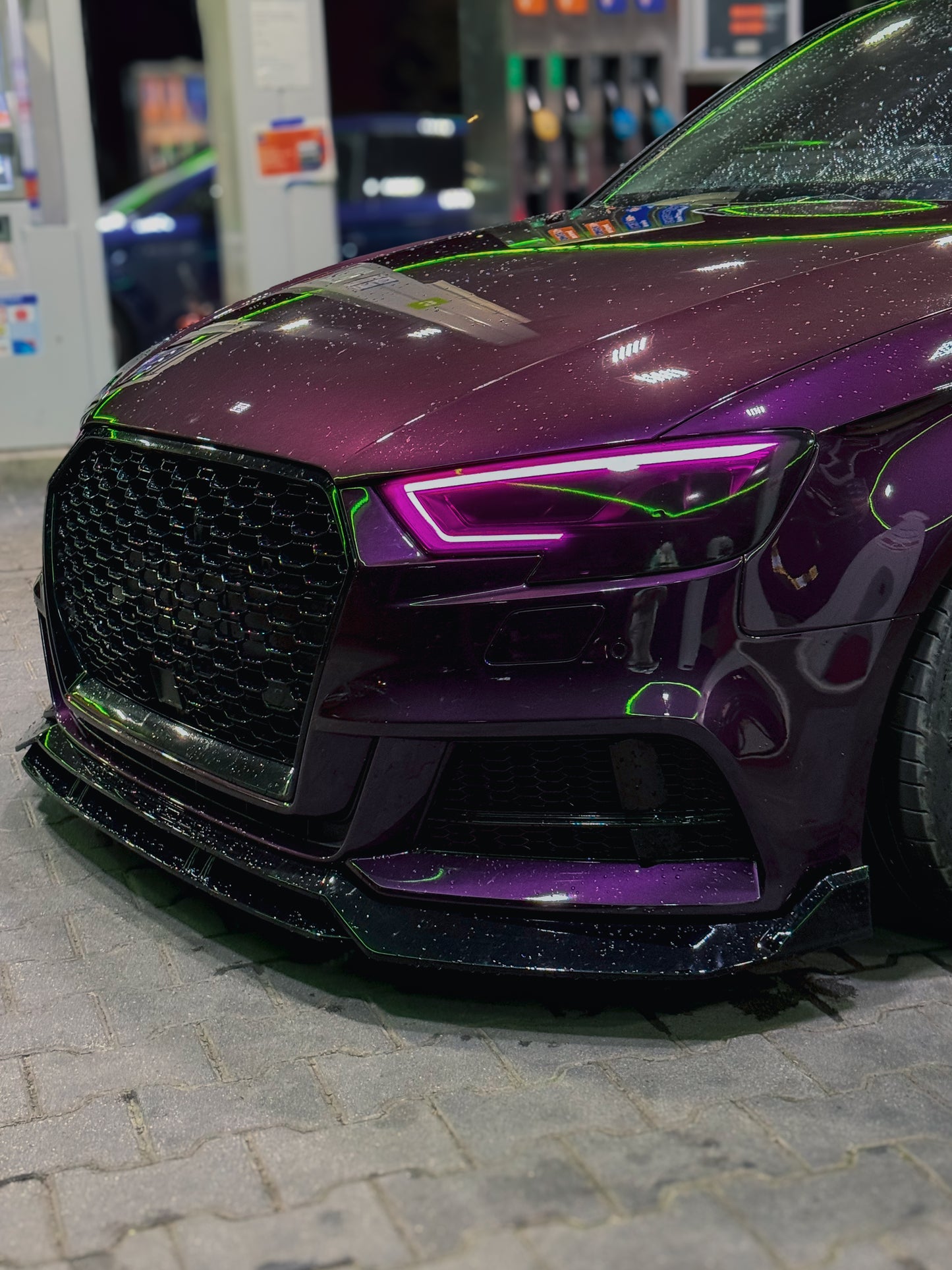 Lama Spoiler Paraurti Anteriore Per Audi A3 S3 S-line 8V (17-20)
