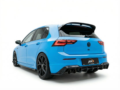 APEX - Diffusore posteriore doppia uscita per VW Golf MK8 R (2020-2024)