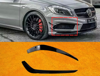 Front lip Paraurti Anteriore Per Mercedes Classe A W176 Nero lucido (12-15)