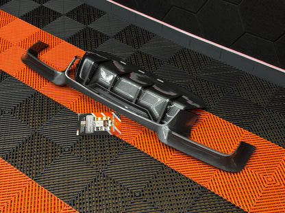 Diffusore Posteriore Stile M per Bmw Serie 5 F10 F11 F18 M5 Carbon look/Nero lucido (10-16)