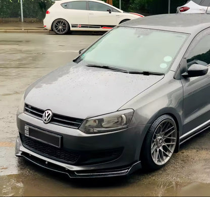Lama Spoiler Paraurti Anteriore Per VW Polo 6R 6C (2009-2014)