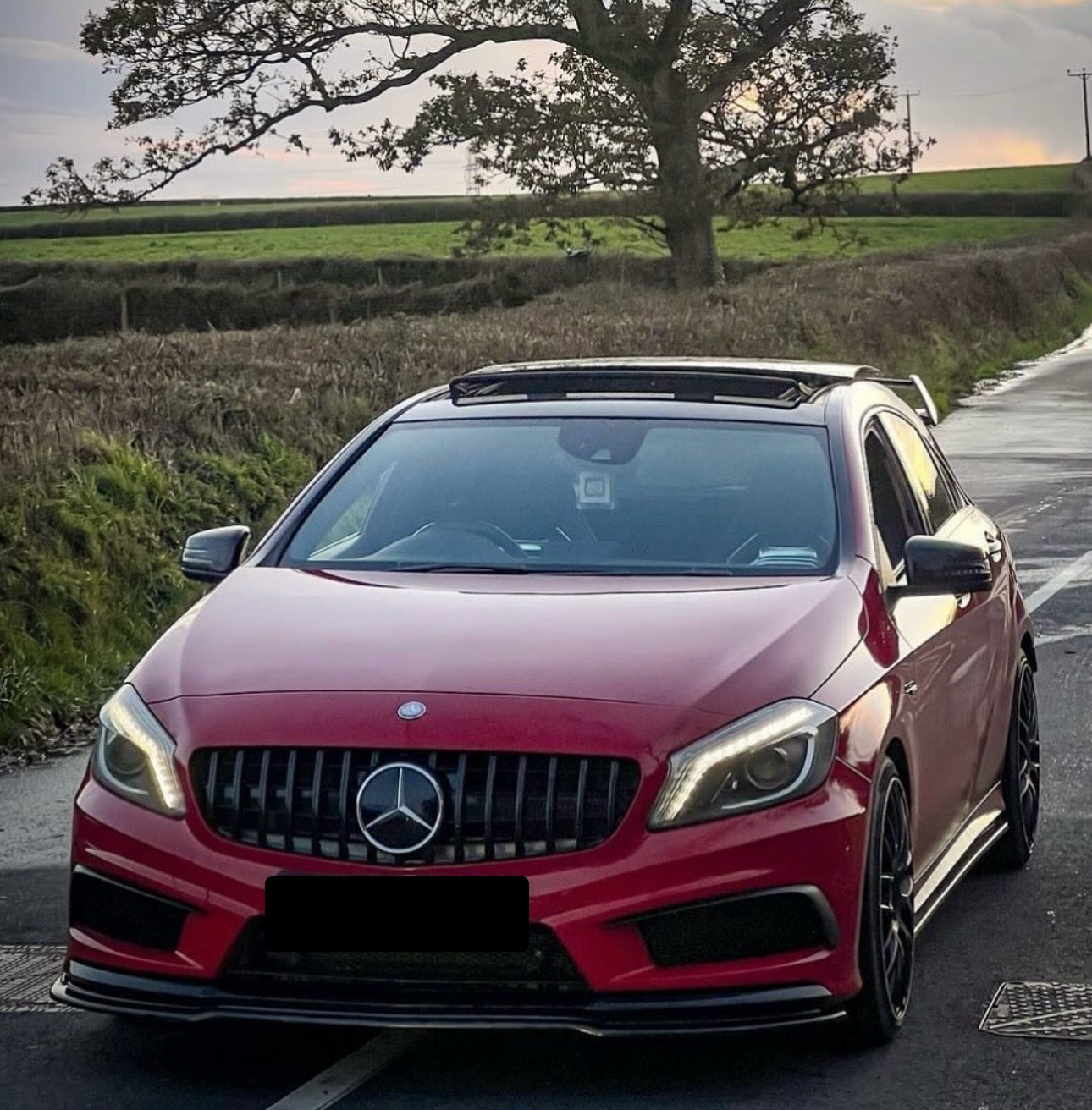 Griglia Panamericana Mercedes Classe A W176 Nero Lucido