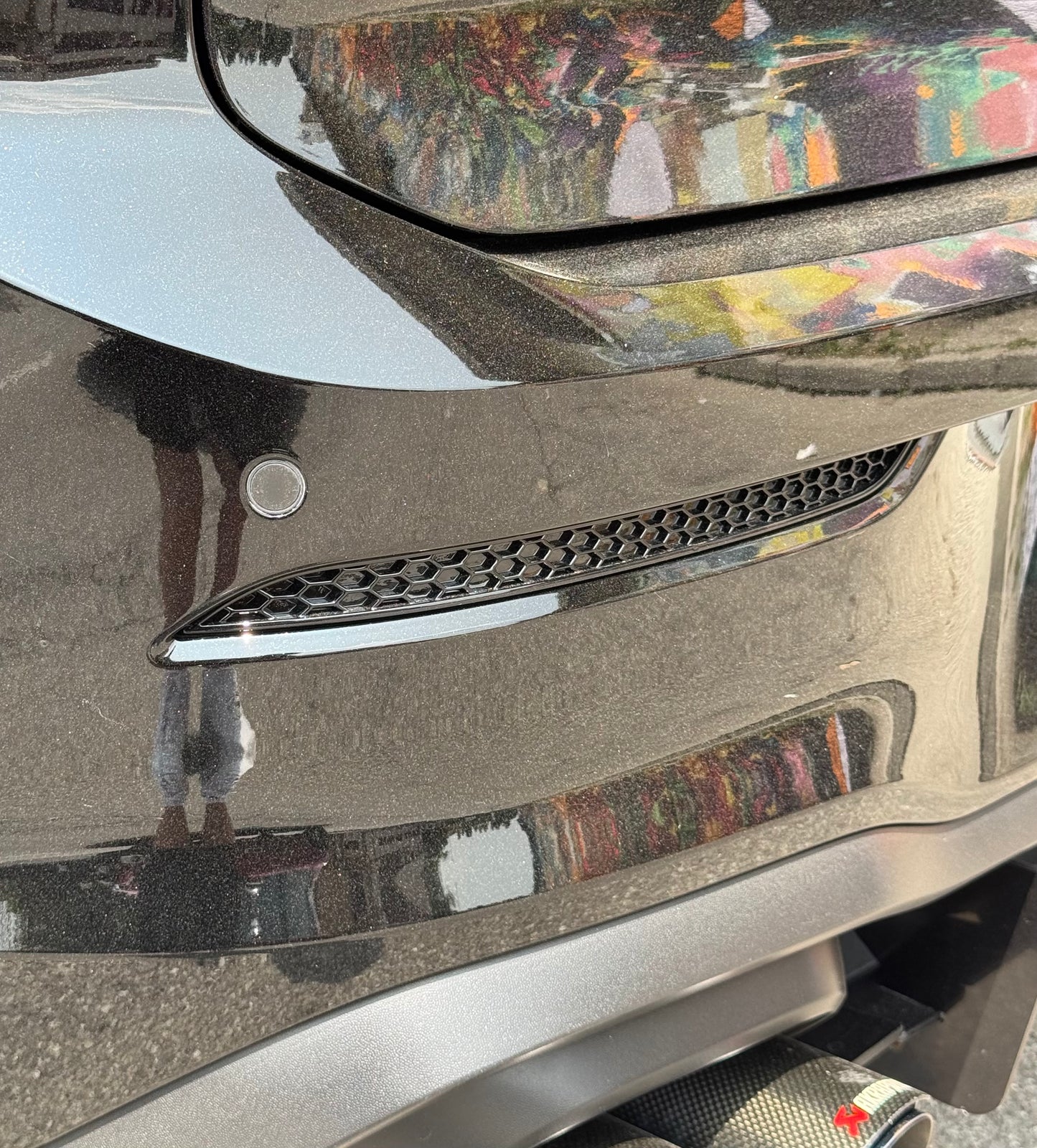 Riflettori Posteriori a Nido d'ape Nero Lucido per VW Golf MK8
