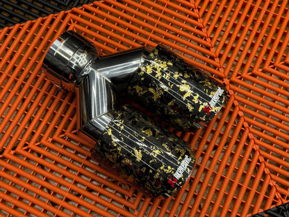 Terminale Doppio Scarico Auto Universale AK Forged Carbon