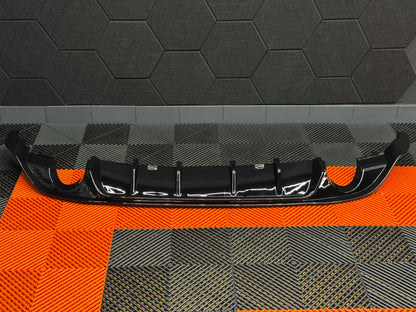 Diffusore Posteriore TCR Look Doppia uscita per VW Golf MK7.5 GTI Nero Lucido(17-20)