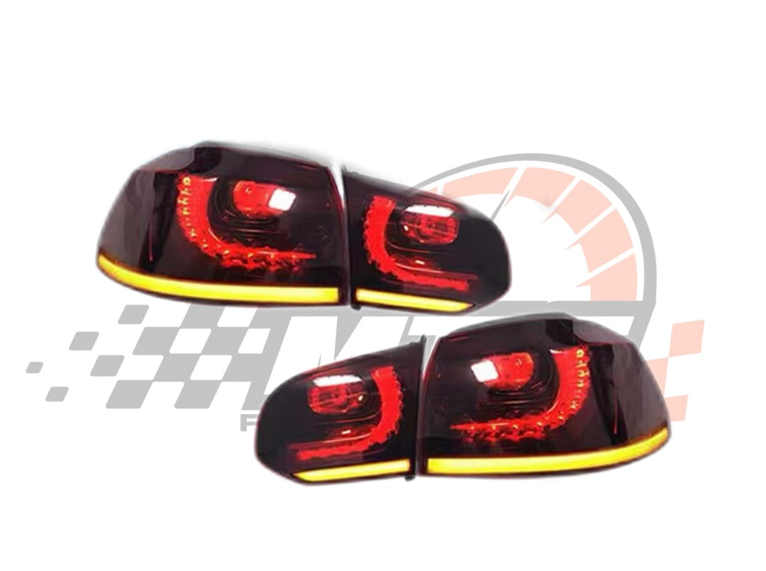 Coppia Fanali Posteriori Dinamici Full Led Fumè per Golf MK6