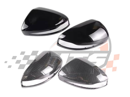 Coppia Calotte Specchio Retrovisore per Mercedes Classe C W205 Nero lucido/Carbon look (14-21)
