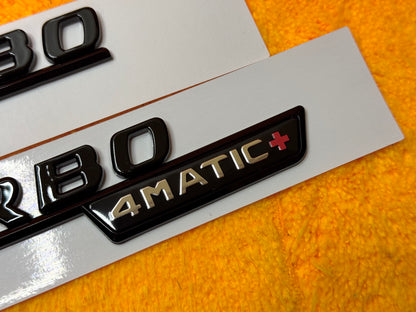 Badge Laterale TURBO 4matic +  per Mercedes Classe A W176 W177