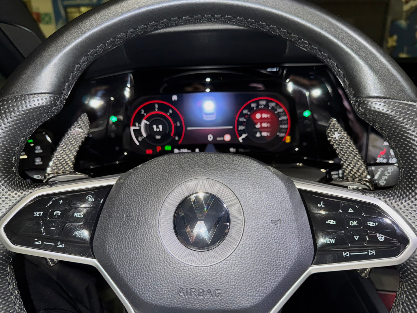 Paddle Volante DSG Real Carbon Fiber Palette per VW Golf MK8