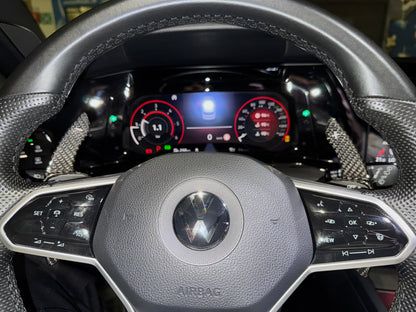Paddle Volante DSG Real Carbon Fiber Palette per VW Golf MK8