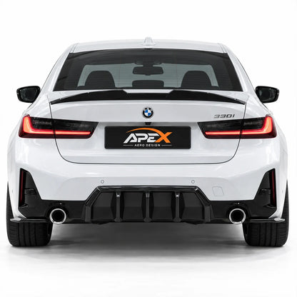 APEX DESIGN - Splitter laterale diffusore adatto per BMW Serie 3 G20/G21 M-Pack Facelift (2022+)