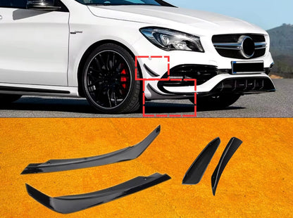 Front lip Paraurti Anteriore Per Mercedes Classe A W176 Nero lucido (15-18)