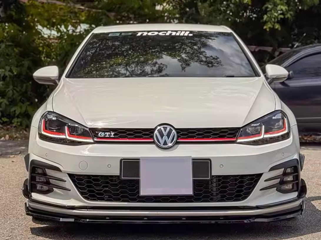 Lama Spoiler Paraurti Anteriore Per Golf 7 - 7.5 GTI GTD R R-Line