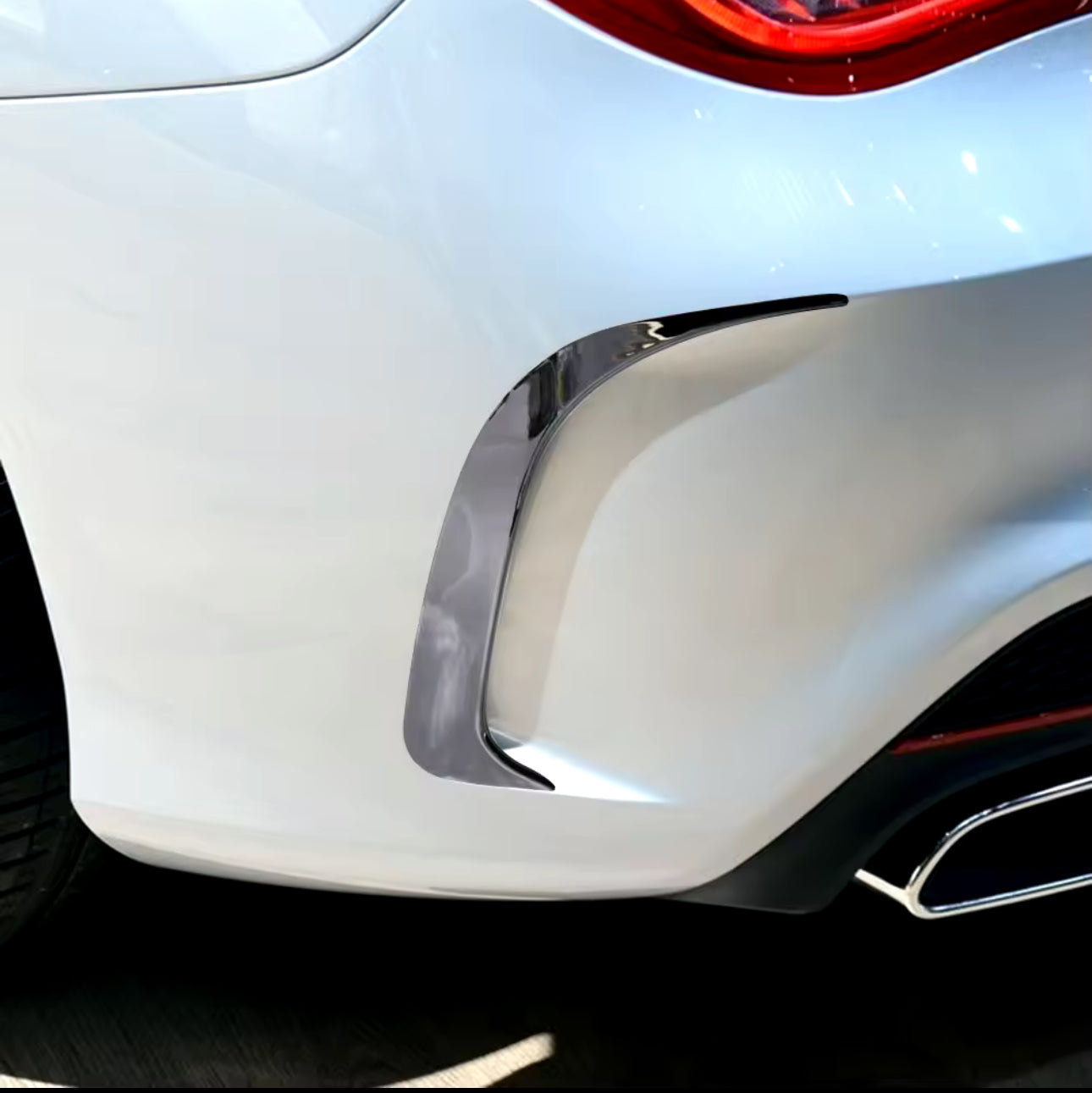 Rear lip Paraurti Posteriore Per Mercedes Classe CLA C117 Nero lucido/Carbon look (13-18)