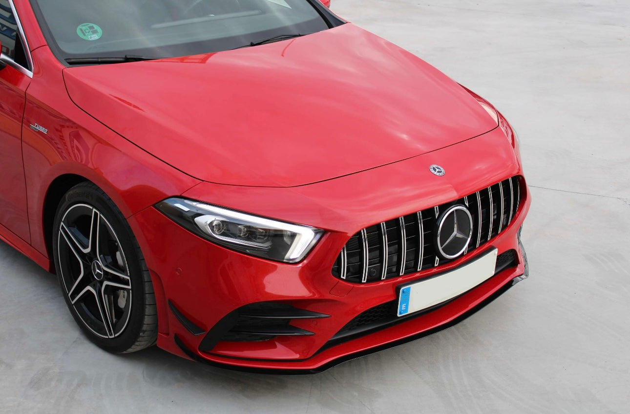 Front lip Paraurti Anteriore Per Mercedes Classe A W177 Nero lucido (18-23)
