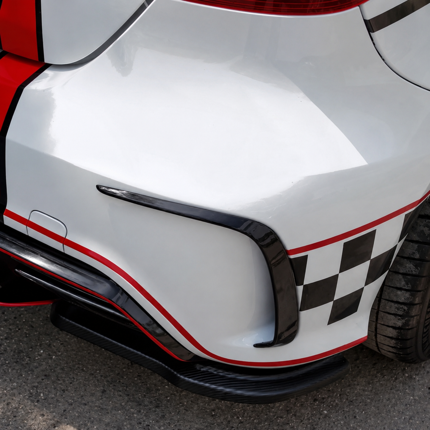 Rear lip Paraurti Posteriore Per Mercedes Classe A W176 Nero lucido (13-18)