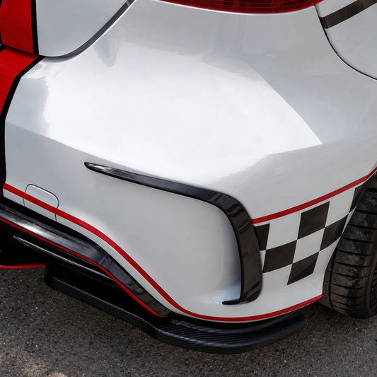 Rear lip Paraurti Posteriore Per Mercedes Classe A W176 Nero lucido (13-18)