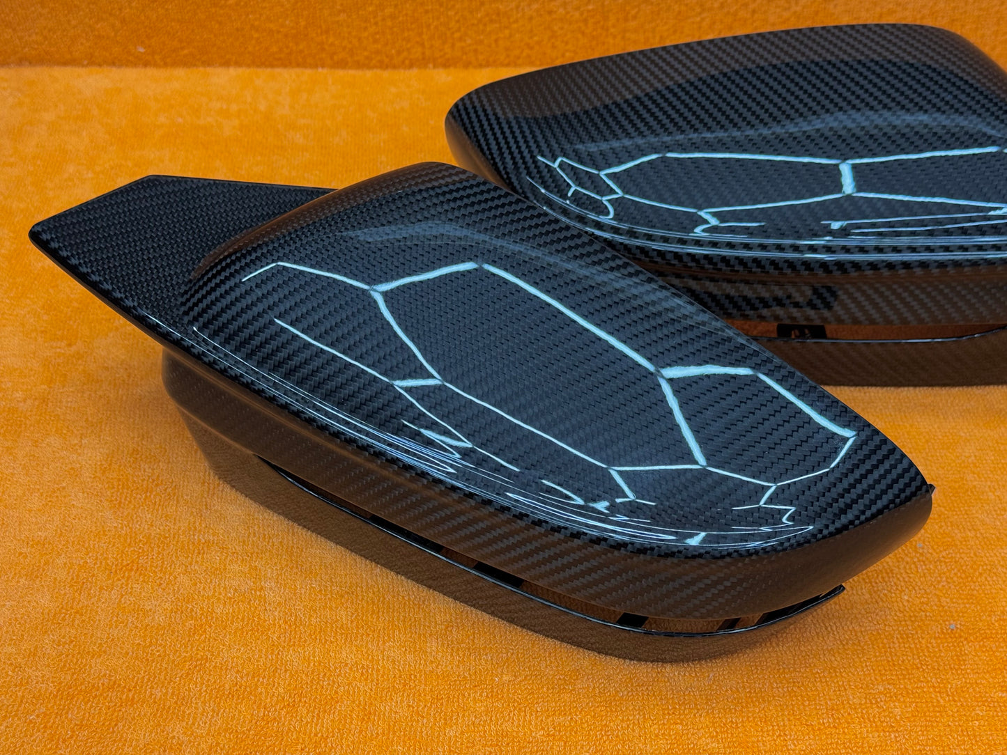 Coppia Calotte Specchio Retrovisore Real Carbon Fiber per BMW Serie 2 3 4 G