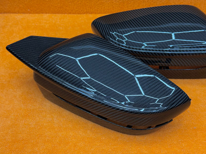 Coppia Calotte Specchio Retrovisore Real Carbon Fiber per BMW Serie 2 3 4 G