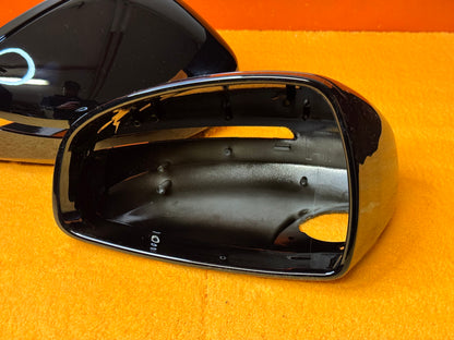 Coppia Calotte Specchio Retrovisore per Audi TT MK2 Nero Lucido/Carbon look (07-14)