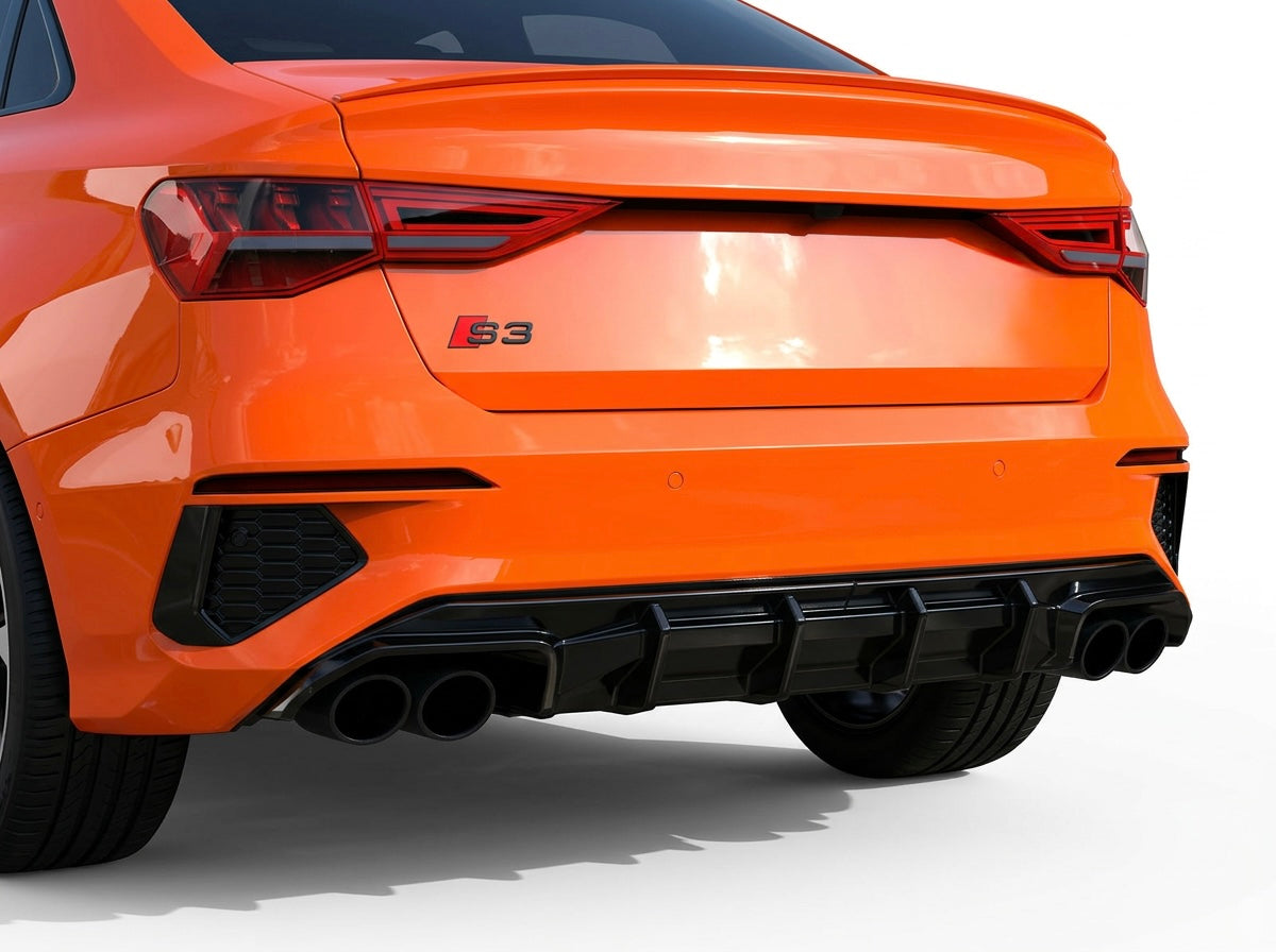 Diffusore posteriore doppia uscita Apex Design per Audi A3 8Y Sedan S3 S-Line (2020-2024)