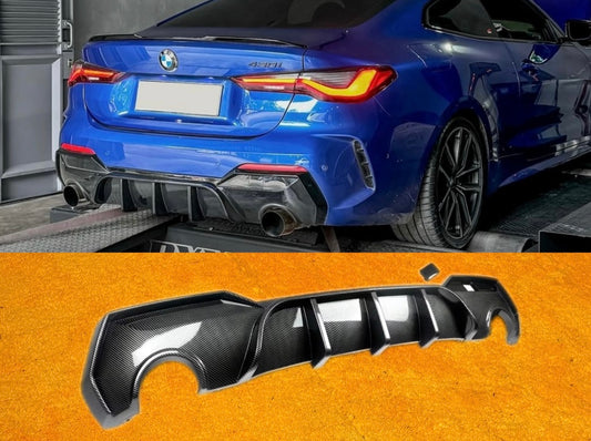 Diffusore Posteriore Stile M per Bmw Serie 4 G22 G23 Carbon look (20-24)