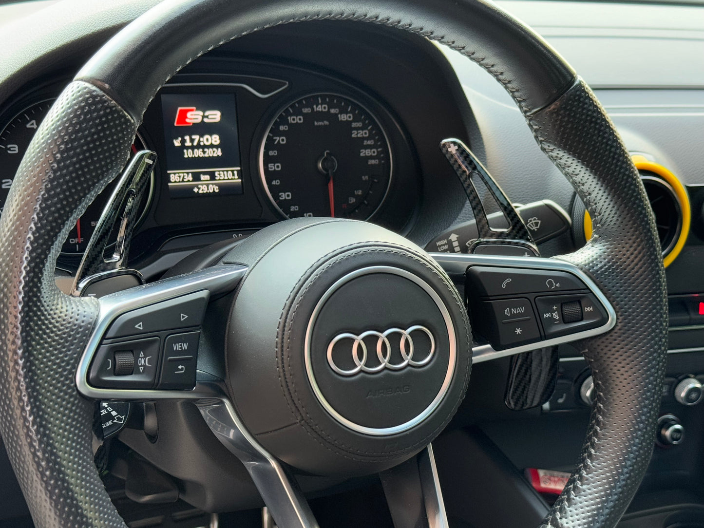Paddle Volante Carbon look Palette per Audi A3 A4 A5 TT Q3 Q5