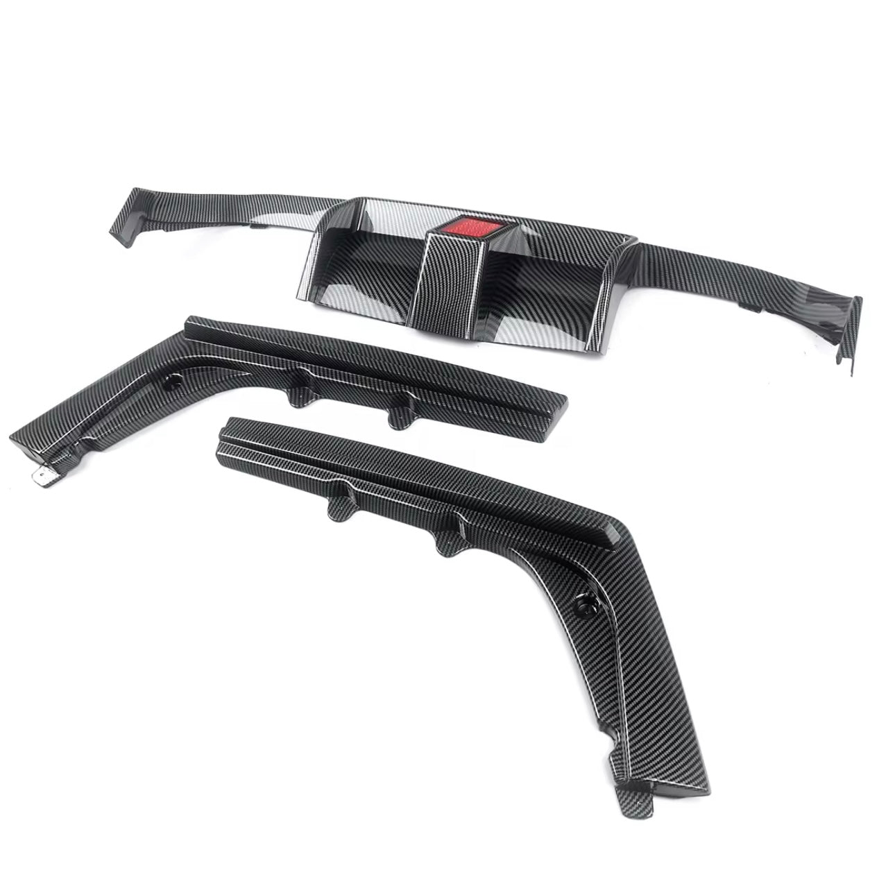 Diffusore Posteriore M Luce a led per Bmw M3 F80 M4 F82 F83 Carbon look/Nero lucido (14-20)
