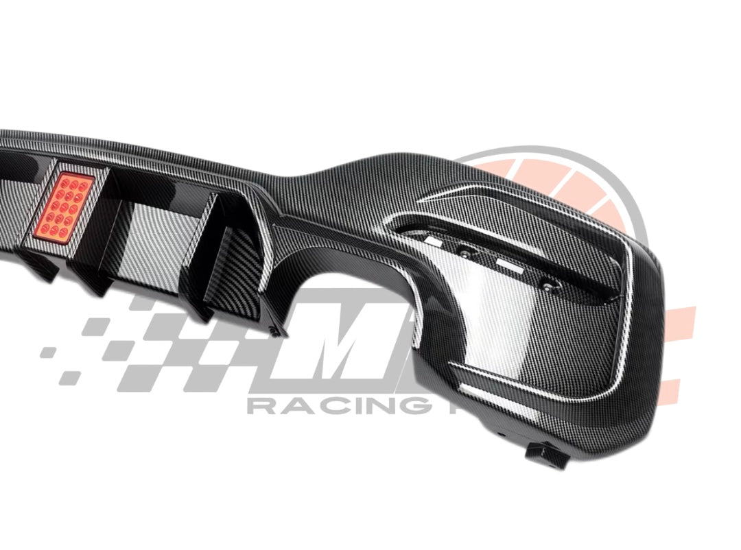 Diffusore Posteriore Stile M con luce freno a led per Bmw Serie 1 F20 F21 Carbon/nero lucido (15-19)