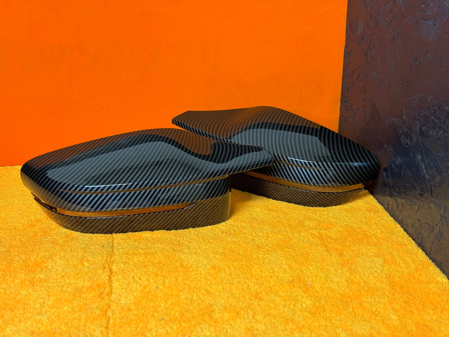 Coppia Calotte Specchio Retrovisore per BMW Serie M2 M3 M4 Nero lucido/Carbon look