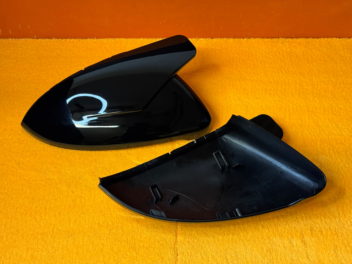 Coppia Calotte Specchio Retrovisore per VW Golf MK7-7.5 Nero lucido/Carbon look