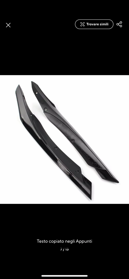 Front lip Paraurti Anteriore Per Mercedes Classe A W176 Nero lucido (15-18)