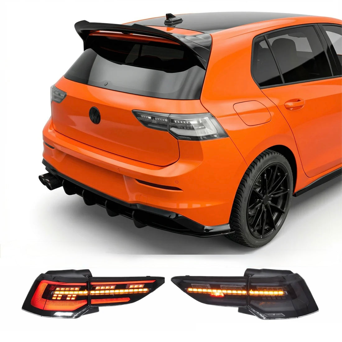 Coppia Fanali Posteriori Dinamici IQ light Fumè per Golf Mk8