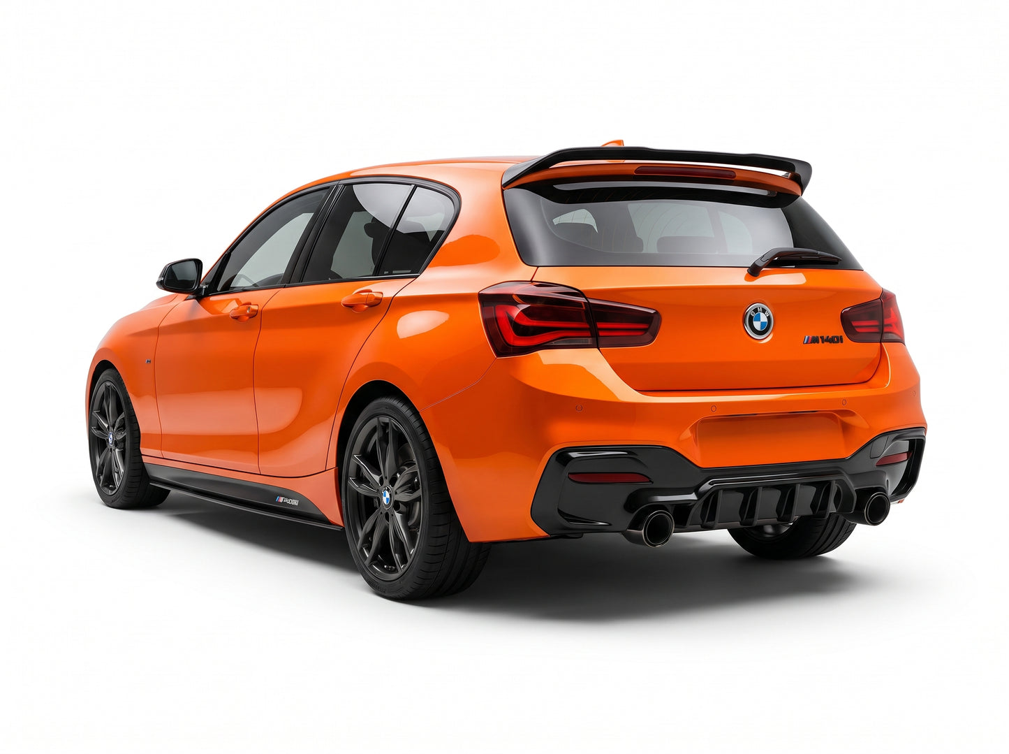 Diffusore Posteriore Stile M per Bmw Serie 1 F20 F21 Nero lucido (15-19)