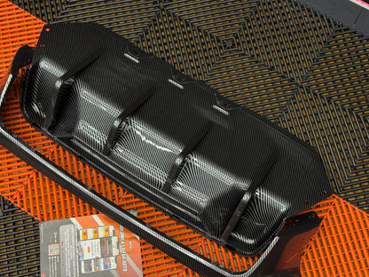 Diffusore Posteriore Stile M per Bmw Serie 5 F10 F11 F18 M5 Carbon look/Nero lucido (10-16)