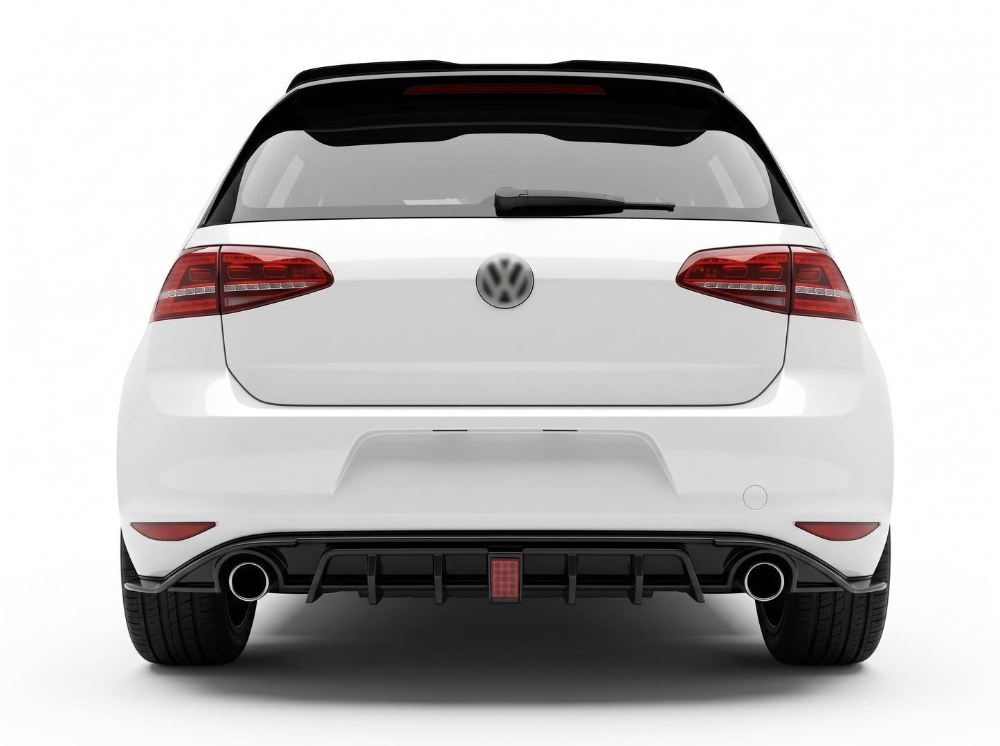 Diffusore Posteriore TCR Look con Stop a led per Volkswagen Golf MK7 GTI GTD R (12-16)