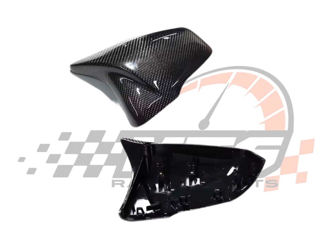 Coppia Calotte Specchio Retrovisore Real Carbon Fiber per BMW Serie 1 2 3 4