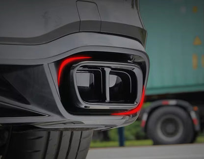 Cover Uscite di Scarico Nero Lucido per VW GOLF MK8 RLINE