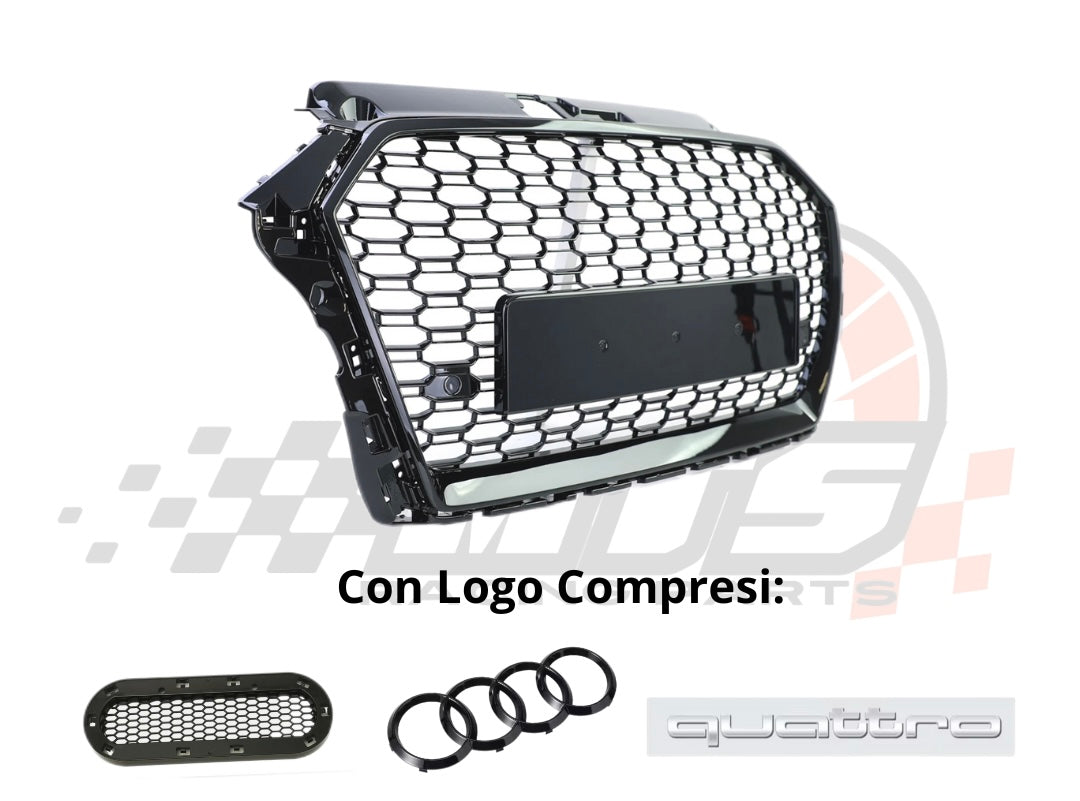 Griglia Anteriore RS look per Audi A3 8V No Radar (17-20)